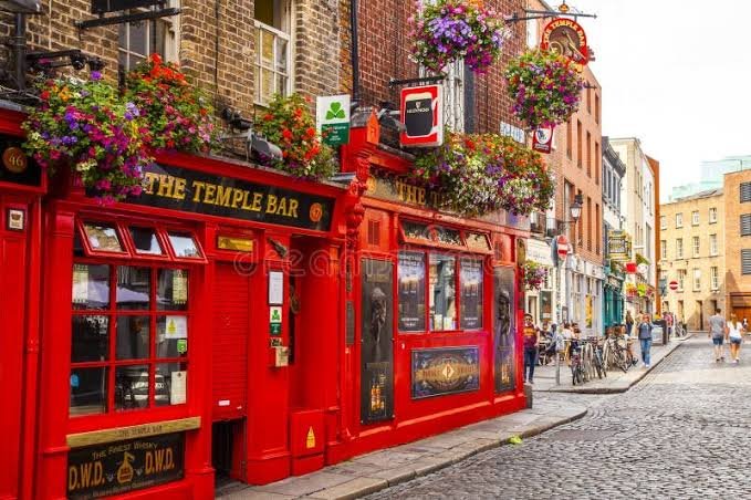 Dublin City Temple Bar Street View Ireland